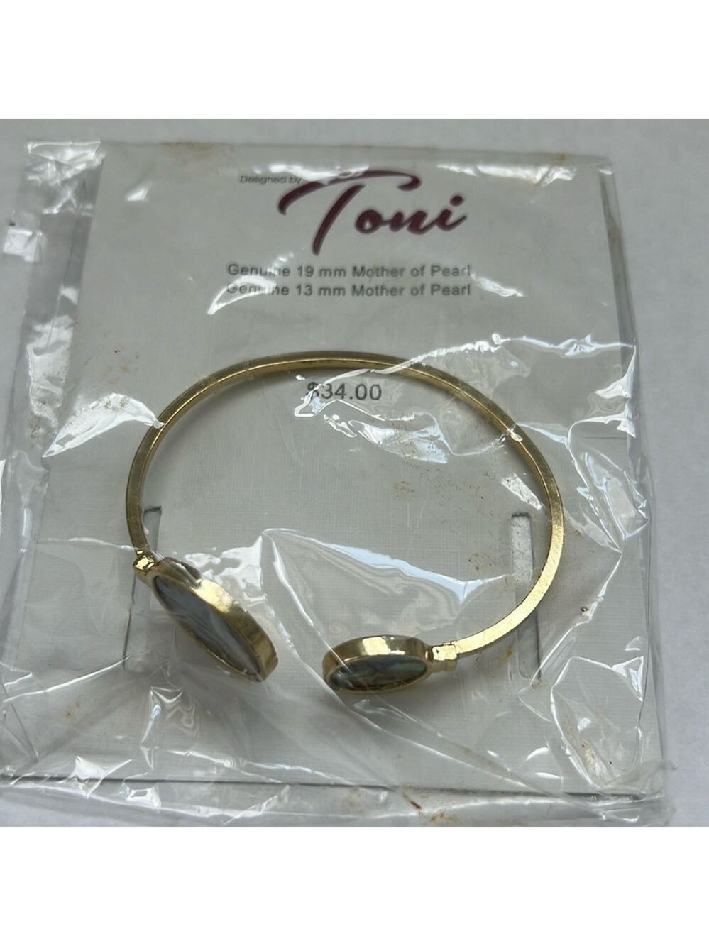 Designed by Toni Mother of Pearl Open Bangle - Picture 1 of 2